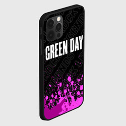 Чехол для iPhone 12 Pro Green Day rock legends посередине, цвет: 3D-черный — фото 2