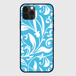 Чехол для iPhone 12 Pro Растительный паттерн - минимализм, цвет: 3D-черный