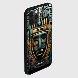 Чехол для iPhone 12 Pro Орнамент с маской в египетском стиле, цвет: 3D-черный — фото 2