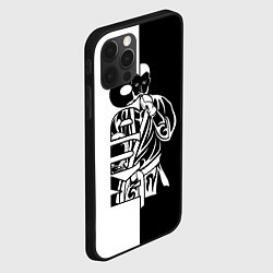 Чехол для iPhone 12 Pro Kudo черно-белое, цвет: 3D-черный — фото 2