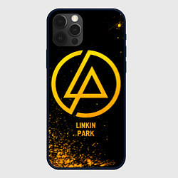 Чехол для iPhone 12 Pro Linkin Park - gold gradient, цвет: 3D-черный