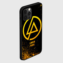 Чехол для iPhone 12 Pro Linkin Park - gold gradient, цвет: 3D-черный — фото 2