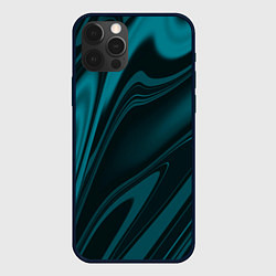 Чехол для iPhone 12 Pro Бирюзовая плазма абстракиця, цвет: 3D-черный