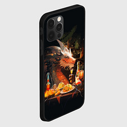 Чехол для iPhone 12 Pro Дракон - 2024 год, цвет: 3D-черный — фото 2
