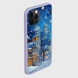 Чехол для iPhone 12 Pro Новогоднее настроение город, цвет: 3D-светло-сиреневый — фото 2