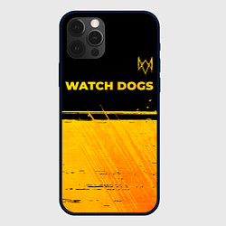 Чехол для iPhone 12 Pro Watch Dogs - gold gradient посередине, цвет: 3D-черный