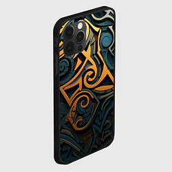 Чехол для iPhone 12 Pro Абстрактный узор в викингском стиле, цвет: 3D-черный — фото 2