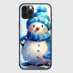 Чехол для iPhone 12 Pro Большой снеговик, цвет: 3D-черный