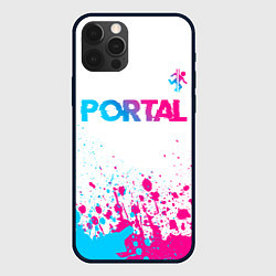 Чехол iPhone 12 Pro Portal neon gradient style посередине