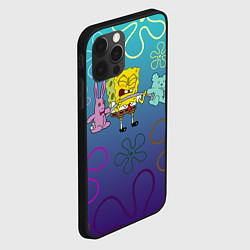 Чехол для iPhone 12 Pro Spongebob workout, цвет: 3D-черный — фото 2