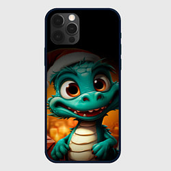 Чехол для iPhone 12 Pro Зеленый дракон, цвет: 3D-черный