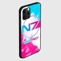 Чехол для iPhone 12 Pro Mass Effect neon gradient style, цвет: 3D-черный — фото 2