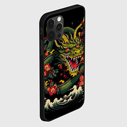 Чехол для iPhone 12 Pro Зеленый дракон, цвет: 3D-черный — фото 2