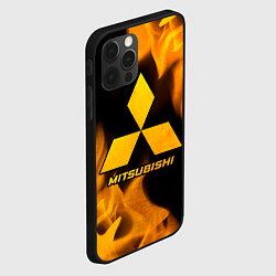 Чехол для iPhone 12 Pro Mitsubishi - gold gradient, цвет: 3D-черный — фото 2