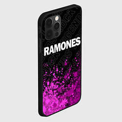 Чехол для iPhone 12 Pro Ramones rock legends посередине, цвет: 3D-черный — фото 2