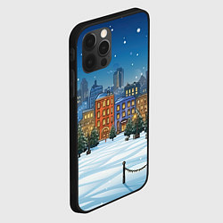 Чехол для iPhone 12 Pro Новогодний город, цвет: 3D-черный — фото 2
