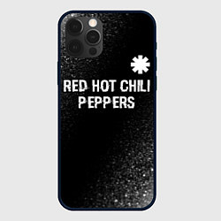 Чехол для iPhone 12 Pro Red Hot Chili Peppers glitch на темном фоне посере, цвет: 3D-черный
