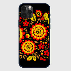 Чехол для iPhone 12 Pro Хохлома: осеннее изобилие, цвет: 3D-черный