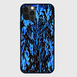 Чехол для iPhone 12 Pro Демонический доспех синий, цвет: 3D-черный