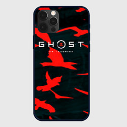 Чехол для iPhone 12 Pro Ghost of Tsushima samurai, цвет: 3D-черный