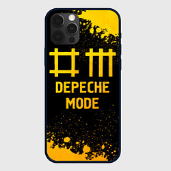 Чехол для iPhone 12 Pro Depeche Mode - gold gradient, цвет: 3D-черный