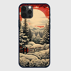 Чехол для iPhone 12 Pro Блеск снежинок новогодний стиль, цвет: 3D-черный
