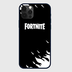 Чехол для iPhone 12 Pro Fortnite fire flame, цвет: 3D-черный