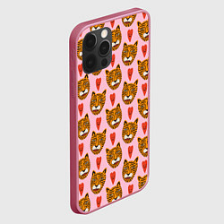 Чехол для iPhone 12 Pro Каракули тигра, цвет: 3D-малиновый — фото 2