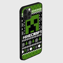 Чехол для iPhone 12 Pro Minecraft christmas sweater, цвет: 3D-черный — фото 2