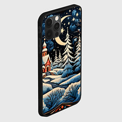 Чехол для iPhone 12 Pro Морозное утро, цвет: 3D-черный — фото 2