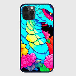 Чехол iPhone 12 Pro Дракон в цветах