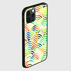 Чехол для iPhone 12 Pro Белая рыба - чешуя-волна, цвет: 3D-черный — фото 2