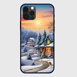 Чехол для iPhone 12 Pro Зимнее волшебство, цвет: 3D-черный
