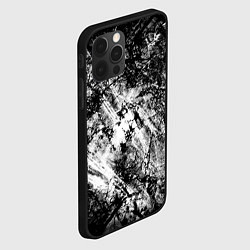 Чехол для iPhone 12 Pro Зимний лес узоры, цвет: 3D-черный — фото 2