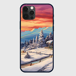 Чехол для iPhone 12 Pro Северное сияние веселья, цвет: 3D-черный