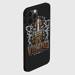 Чехол для iPhone 12 Pro Викинг - воин, цвет: 3D-черный — фото 2