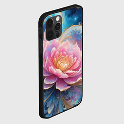 Чехол для iPhone 12 Pro Цветок в космосе, цвет: 3D-черный — фото 2