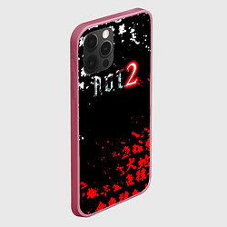 Чехол для iPhone 12 Pro Атака Титанов 2 символы, цвет: 3D-малиновый — фото 2