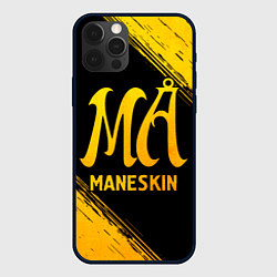 Чехол для iPhone 12 Pro Maneskin - gold gradient, цвет: 3D-черный