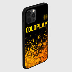 Чехол для iPhone 12 Pro Coldplay - gold gradient посередине, цвет: 3D-черный — фото 2