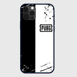 Чехол для iPhone 12 Pro Pubg чернобелые краски, цвет: 3D-черный