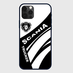 Чехол для iPhone 12 Pro Scania дальнобойщик, цвет: 3D-черный