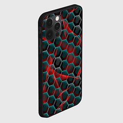 Чехол для iPhone 12 Pro Нано шестиугольник, цвет: 3D-черный — фото 2