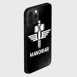 Чехол для iPhone 12 Pro Manowar glitch на темном фоне, цвет: 3D-черный — фото 2