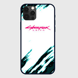 Чехол для iPhone 12 Pro Cyberpunk2077 stripes, цвет: 3D-черный