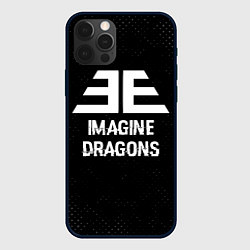 Чехол для iPhone 12 Pro Imagine Dragons glitch на темном фоне, цвет: 3D-черный