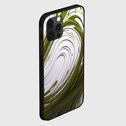 Чехол для iPhone 12 Pro Бело-зеленая краска, цвет: 3D-черный — фото 2