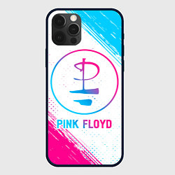 Чехол для iPhone 12 Pro Pink Floyd neon gradient style, цвет: 3D-черный