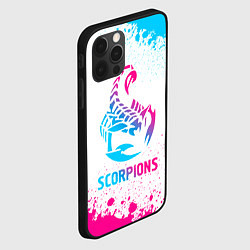 Чехол для iPhone 12 Pro Scorpions neon gradient style, цвет: 3D-черный — фото 2