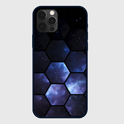 Чехол для iPhone 12 Pro Космические соты - геометрия, цвет: 3D-черный